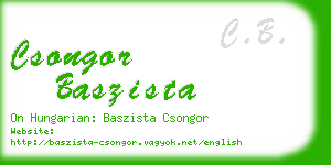 csongor baszista business card